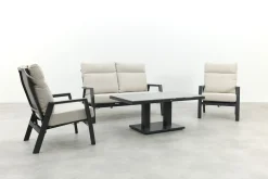 Lagos/Milford stoel-bank loungeset 4-delig verstelbaar