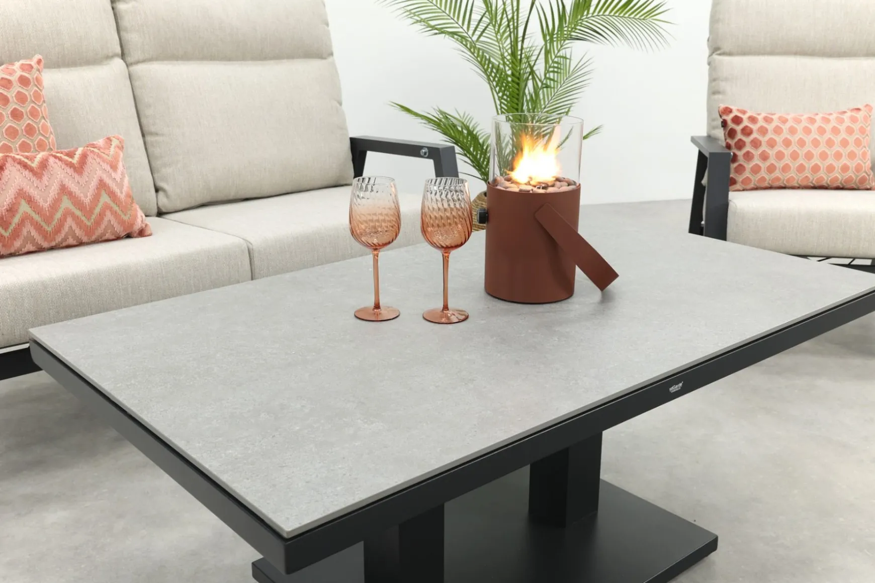 Lagos/Milford stoel-bank loungeset 4-delig verstelbaar