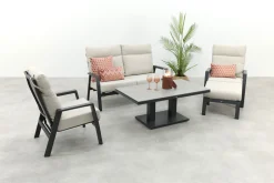 Lagos/Milford stoel-bank loungeset 4-delig verstelbaar