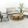 Lagos/Mindo stoel-bank loungeset 5-delig verstelbaar - Antraciet