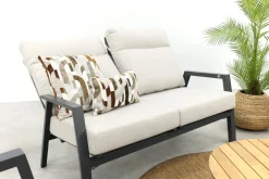 Lagos/Mindo stoel-bank loungeset 5-delig verstelbaar - Antraciet