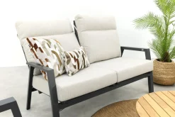 Lagos/Mindo stoel-bank loungeset 5-delig verstelbaar - Antraciet