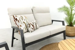 Lagos/Mindo stoel-bank loungeset 5-delig verstelbaar - Antraciet