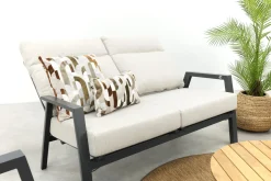 Lagos/Mindo stoel-bank loungeset 5-delig verstelbaar - Antraciet