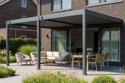 Lamellen overkapping wandmodel - 3,6x5,3 m. - Aluminium - Antraciet - Advance