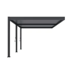 Lamellen overkapping wandmodel - 3,6x5,3 m. - Aluminium - Antraciet - Advance