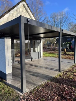 Lamellen overkapping wandmodel - 3,6x5,3 m. - Aluminium - Antraciet - Advance