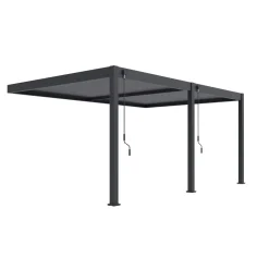 Lamellen overkapping wandmodel - 3,6x5,3 m. - Aluminium - Antraciet - Advance