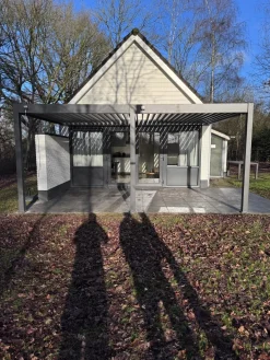 Lamellen overkapping wandmodel - 3,6x5,3 m. - Aluminium - Antraciet - Advance