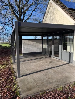 Lamellen overkapping wandmodel - 3,6x5,3 m. - Aluminium - Antraciet - Advance