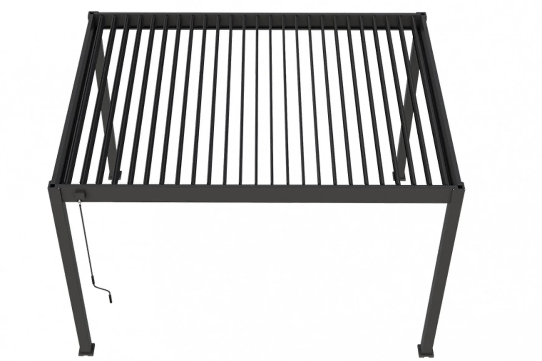 Lamellen overkapping - 4x3 m. - Aluminium - Antraciet - Move