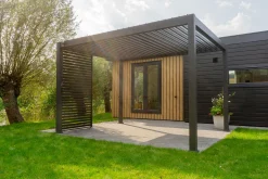 Lamellen overkapping - 4x3 m. - Aluminium - Antraciet - Move