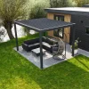 Lamellen overkapping - 3x3 m. - Aluminium - Antraciet - Move