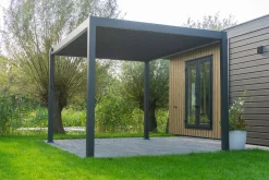 Lamellen overkapping - 3x3 m. - Aluminium - Antraciet - Move