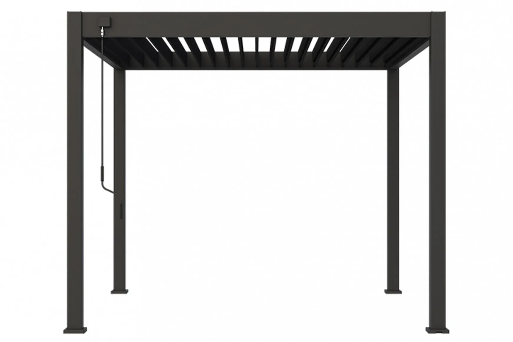 Lamellen overkapping - 3x3 m. - Aluminium - Antraciet - Move