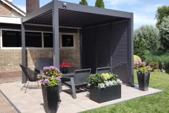 Lamellen overkapping - 3x3 m. - Aluminium - Antraciet - Move