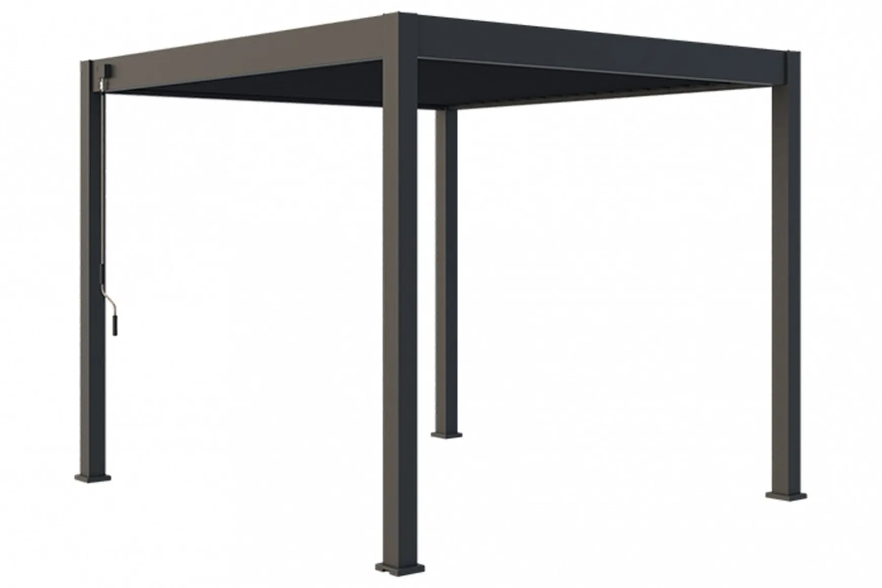Lamellen overkapping - 3x3 m. - Aluminium - Antraciet - Move