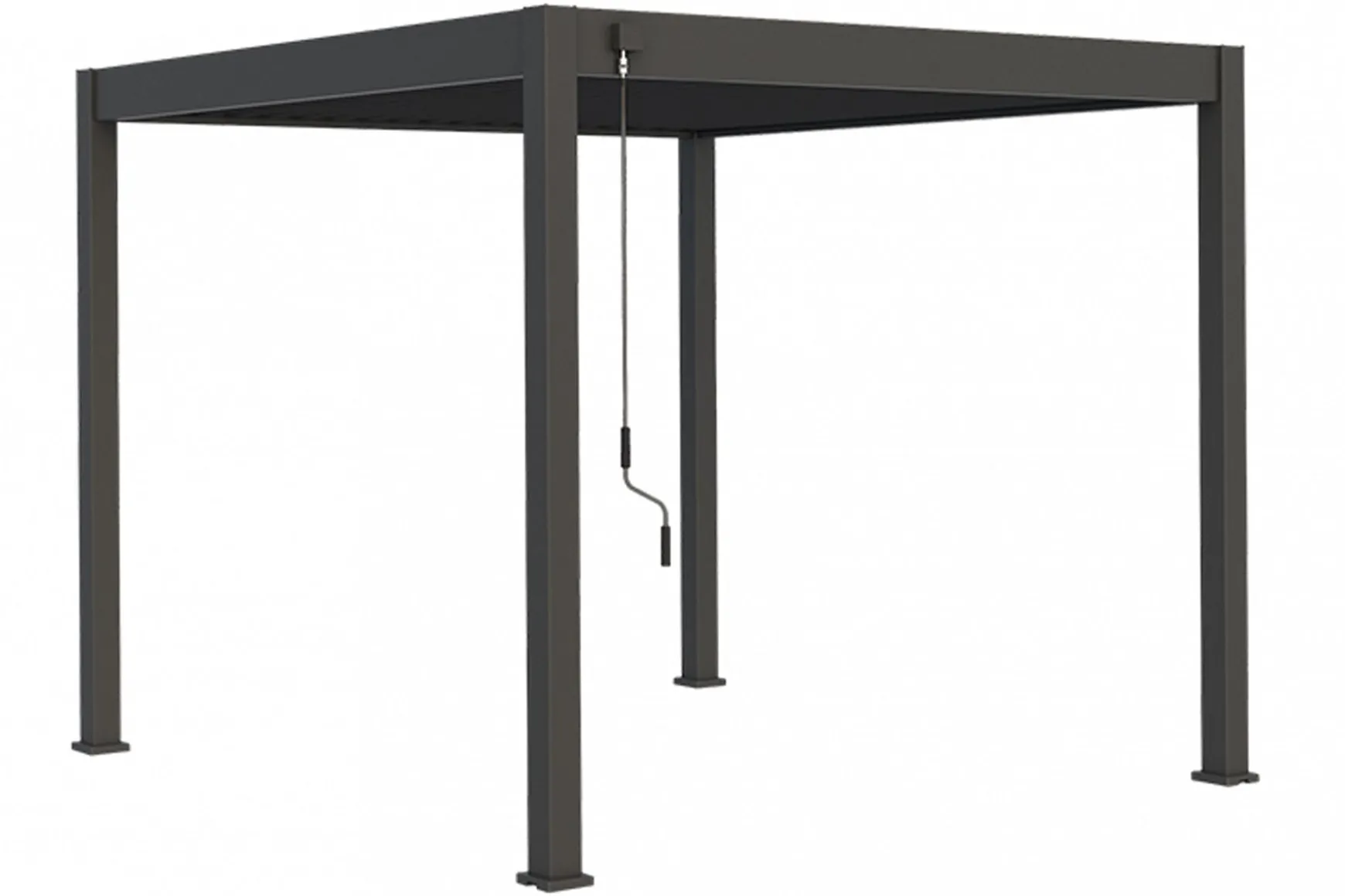 Lamellen overkapping - 3x3 m. - Aluminium - Antraciet - Move