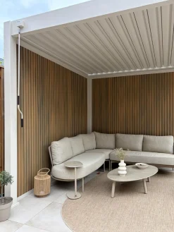 Lamellen overkapping - 3x3 m. - Aluminium - Zand - Move