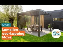 Lamellen overkapping - 3x3 m. - Aluminium - Zand - Move
