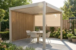 Lamellen overkapping - 3x3 m. - Aluminium - Zand - Move