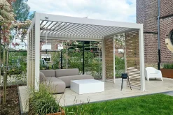 Lamellen overkapping - 4x3 m. - Aluminium - Zand - Move