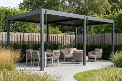 Lamellen overkapping - 3,6x6 m. - Aluminium - Antraciet - Advance