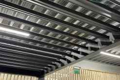 Lamellen Overkapping 4x3 m. Aluminium - Elektrisch Dak & LED Verlichting - Move Deluxe Antraciet