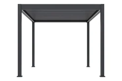 Lamellen Overkapping 4x3 m. Aluminium - Elektrisch Dak & LED Verlichting - Move Deluxe Antraciet