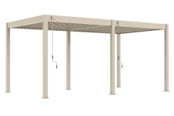 Lamellen overkapping - 5,3x3 m. - Aluminium - Zand - Move