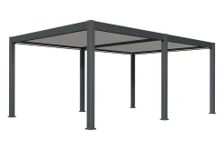 Lamellen Overkapping 6x4 m. Aluminium - Elektrisch Dak & LED Verlichting - Advance Antraciet