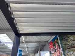 Lamellen Overkapping 6x4 m. Aluminium - Elektrisch Dak & LED Verlichting - Advance Antraciet