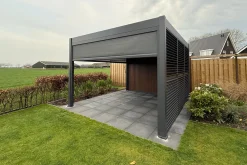 Lamellen overkapping - 3,6x4 m. - Aluminium - Antraciet - Advance