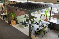 Lamellen overkapping - 3,6x4 m. - Aluminium - Antraciet - Advance