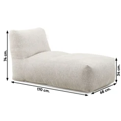 Laui Lounge zitzak Boho Longchair - Beige