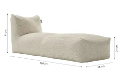 Laui Lounge zitzak Boho Longchair extra long- Beige