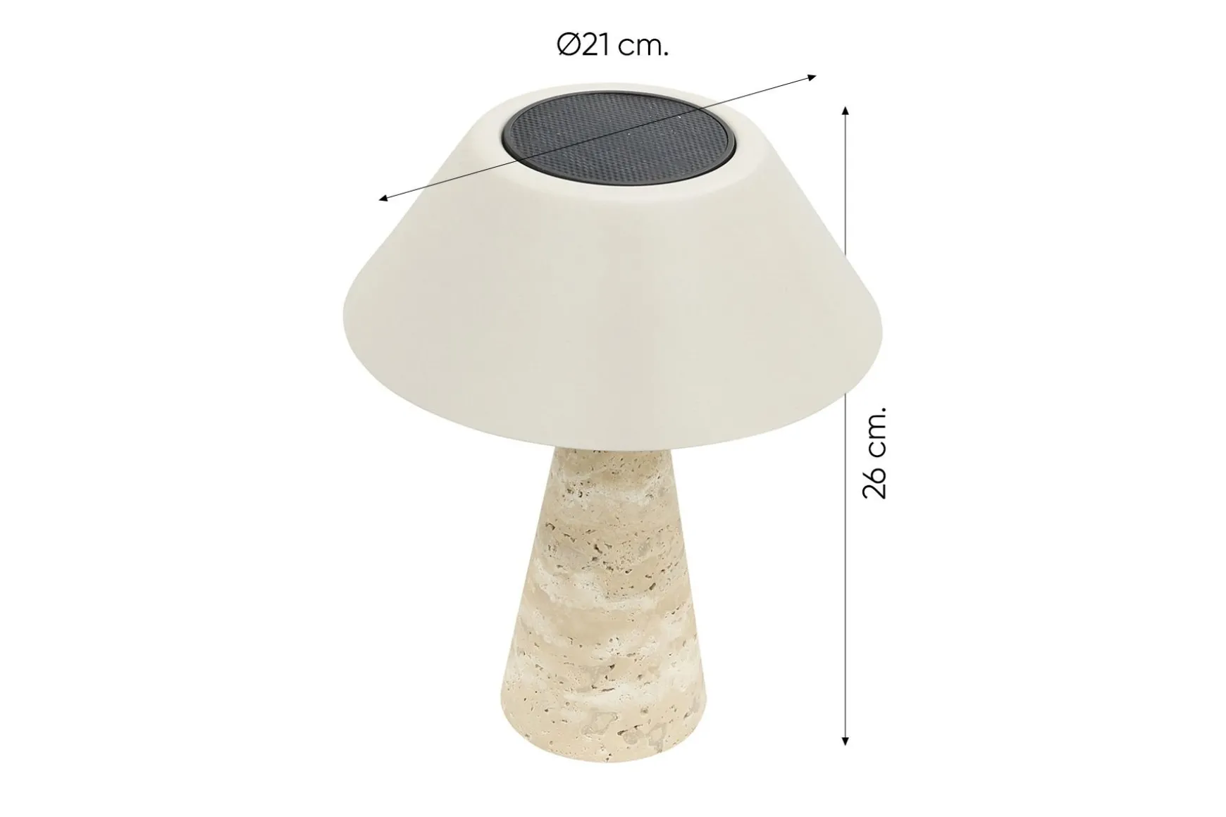 LED Spark Cone Cap solar tafellamp voor buiten - Small