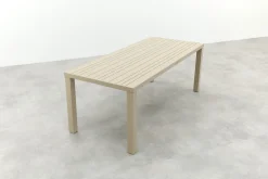 Lena dining tuintafel aluminium 210x90 cm. - Latte