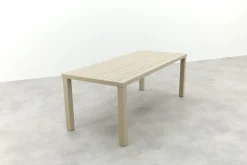Lena dining tuintafel aluminium 210x90 cm. - Latte