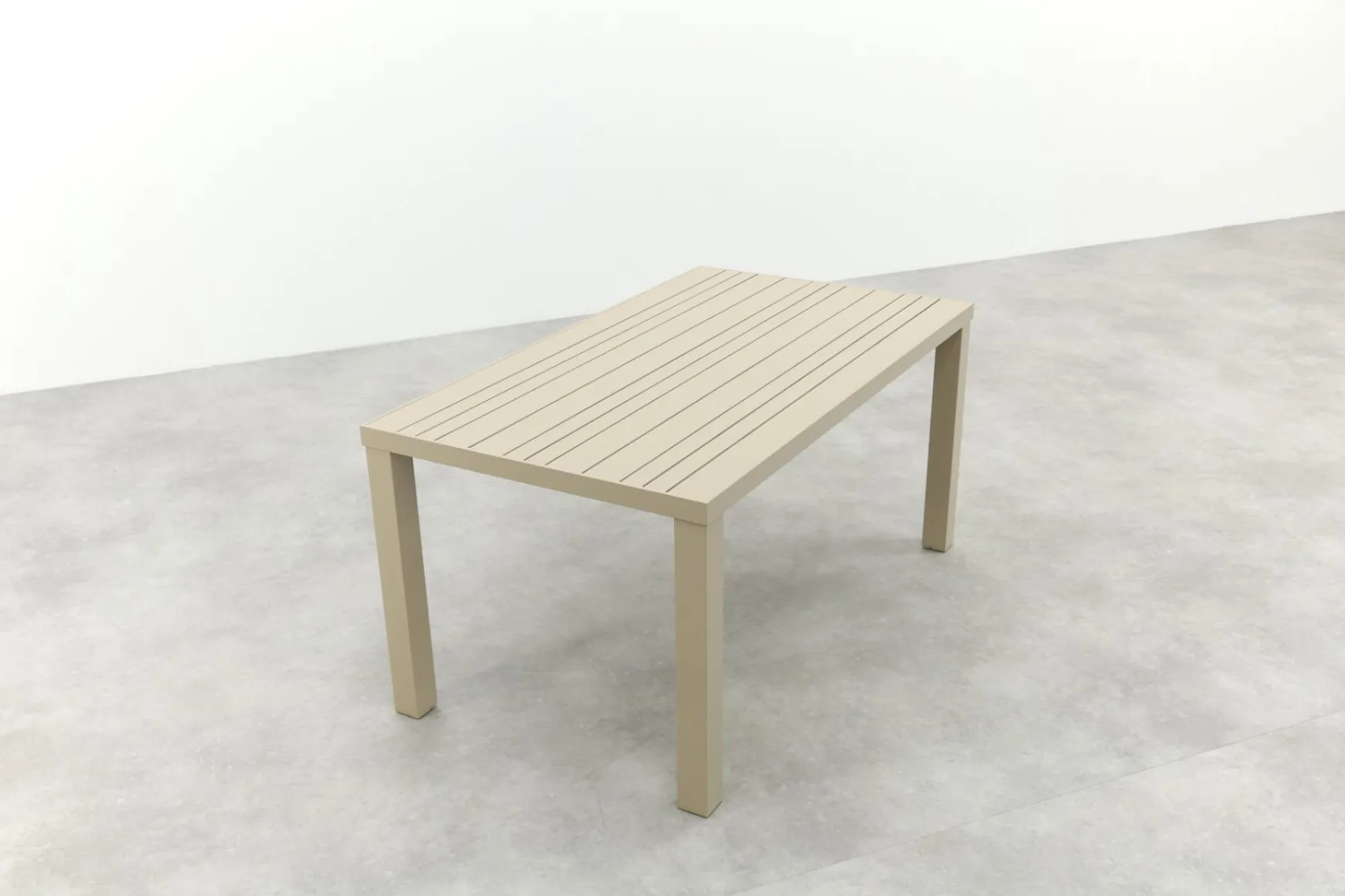 Lena dining tuintafel aluminium 160x90 cm. - Latte