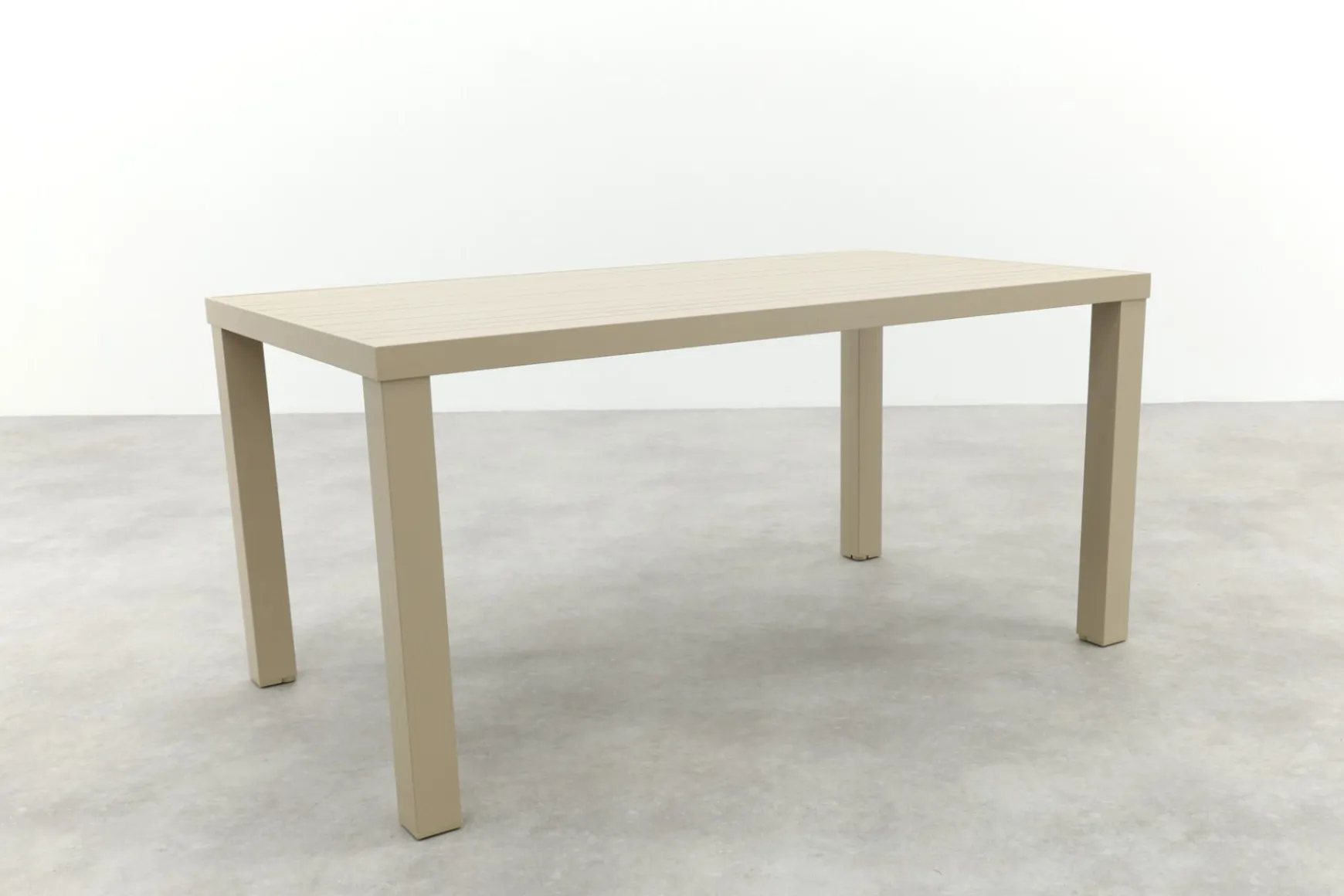 Lena dining tuintafel aluminium 160x90 cm. - Latte