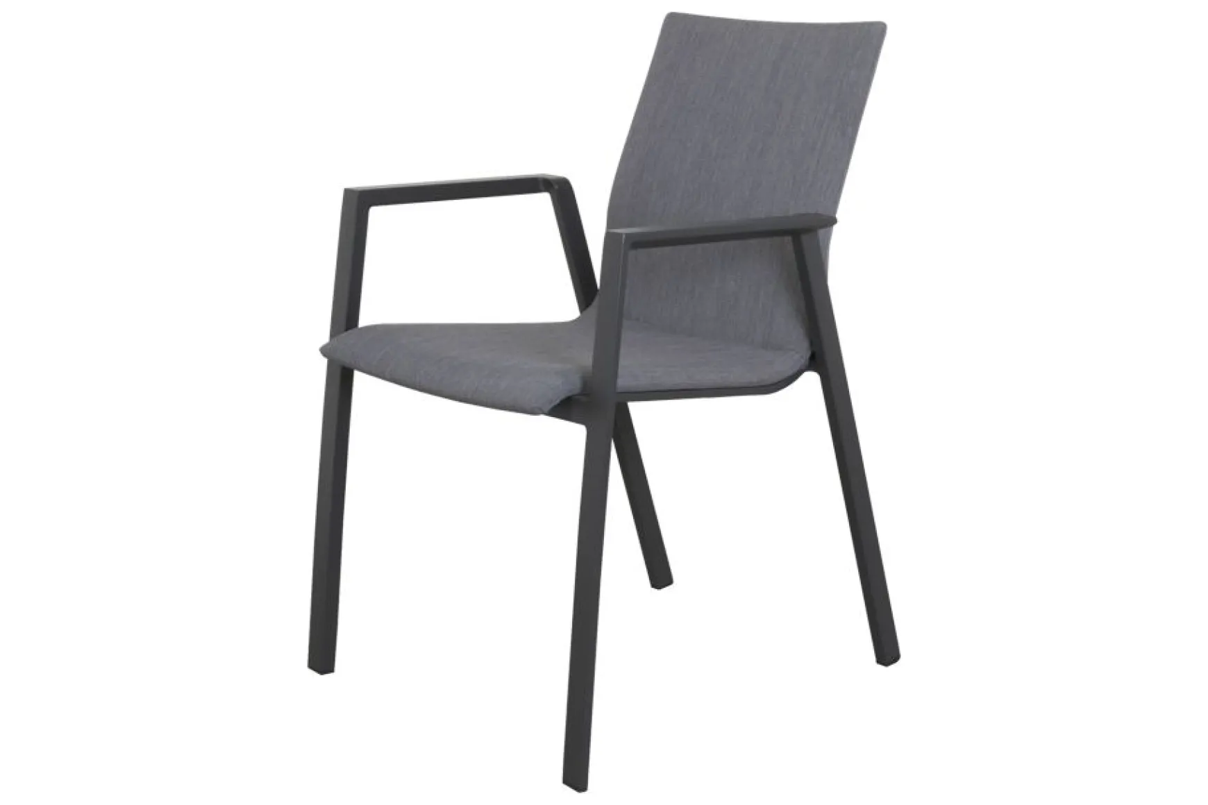 Lima/Alma 6-persoons stapelbare tuinset 160x90 cm. - Antraciet