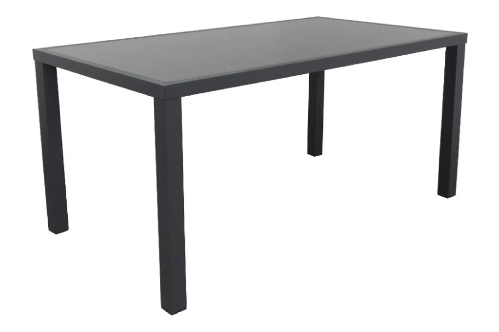 Lima/Alma 6-persoons stapelbare tuinset 160x90 cm. - Antraciet