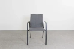 Lima/Alma 6-persoons stapelbare tuinset 160x90 cm. - Antraciet