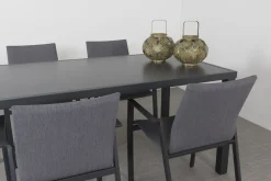 Lima antraciet/Alma 160 cm. tuinset - 5-delig