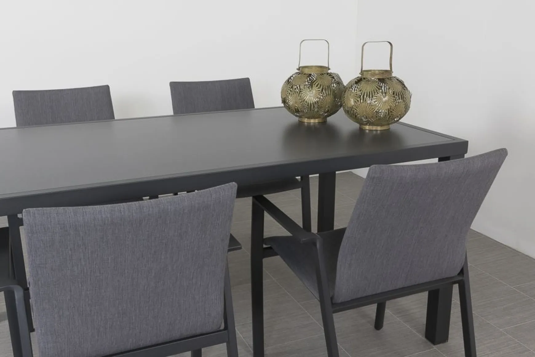 Lima antraciet/Alma 160 cm. tuinset - 5-delig