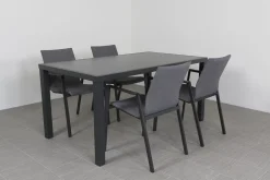 Lima antraciet/Alma 160 cm. tuinset - 5-delig