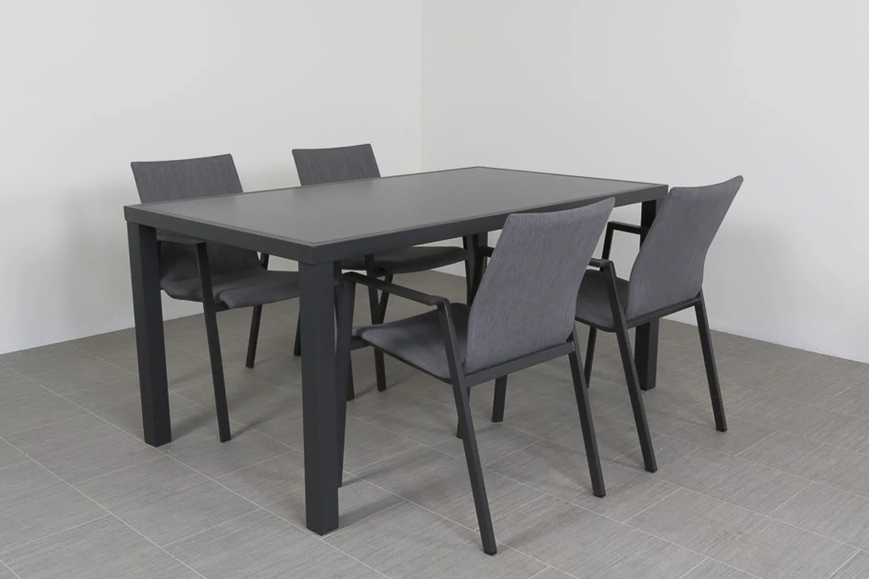 Lima antraciet/Alma 160 cm. tuinset - 5-delig