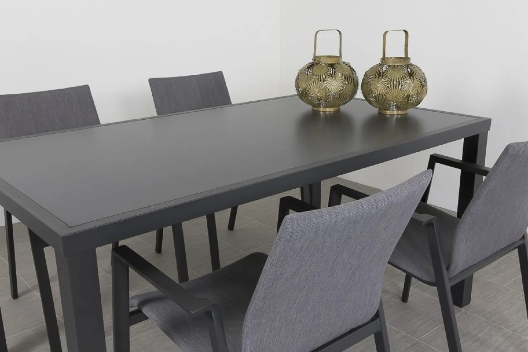 Lima antraciet/Alma 160 cm. tuinset - 5-delig