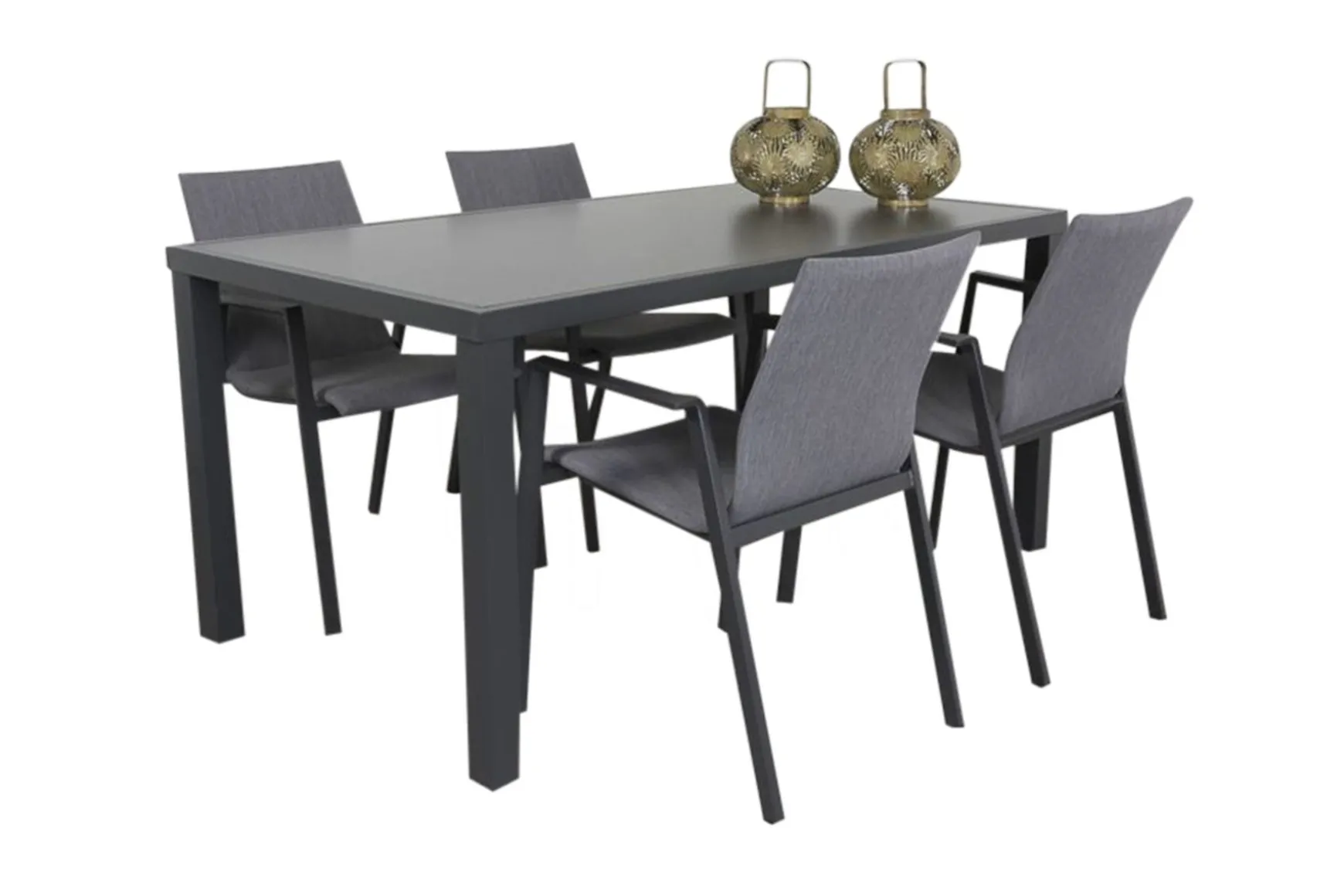 Lima antraciet/Alma 160 cm. tuinset - 5-delig